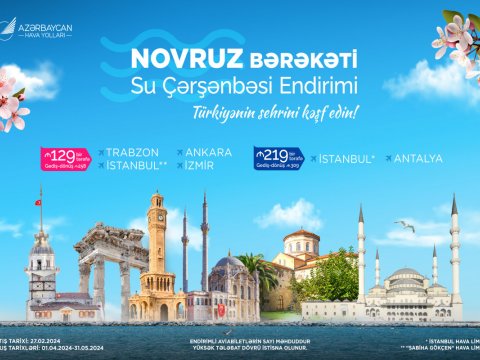 AZAL Türkiyənin bir sıra istiqamətləri üzrə yeni aksiyaya start verir
