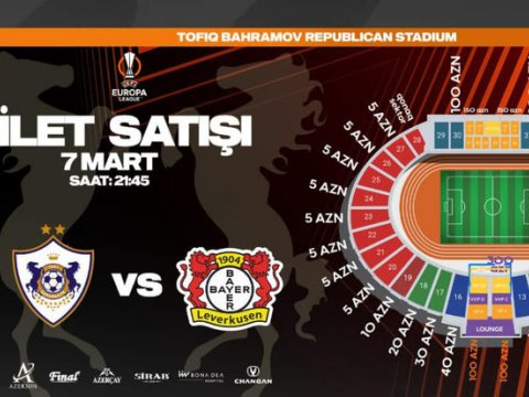 “Qarabağ” - “Bayer” matçının biletləri satışa çıxarılır️