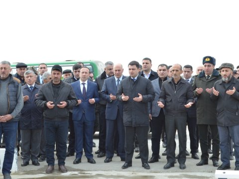 Neftçalada şəhidin il mərasimi qeyd olunub - FOTO
