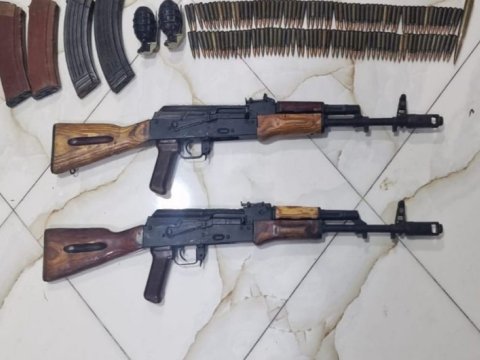 Xankəndidə avtomat və qumbaralar tapıldı