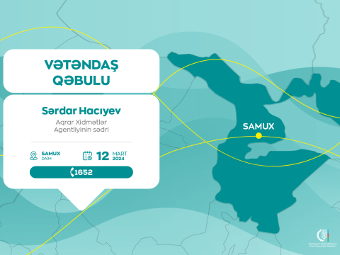 Sərdar Hacıyev Samuxda vətəndaşları qəbul edəcək