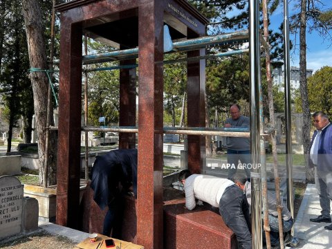 Rəsulzadənin məzarı abadlaşdırılır - Yeni FOTOLAR