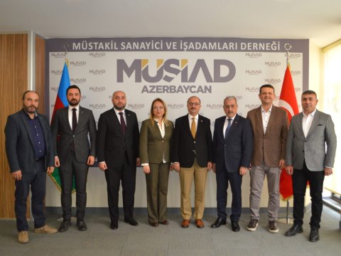 Türkiyəli deputatlar MÜSİAD-ın üzvlərini ziyarət ediblər - FOTO