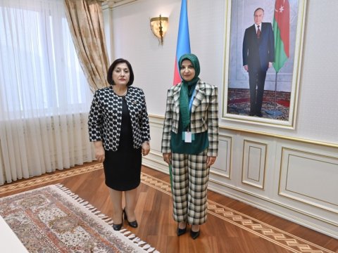 Spiker UNICEF-in Azərbaycandakı nümayəndəliyinin rəhbəri ilə görüşüb