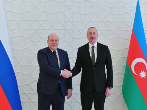 İlham Əliyev Mişustinlə görüşdü - FOTO
