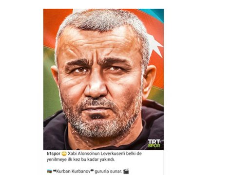 “TRT Spor”dan Qurbanovla bağlı paylaşım - FOTO