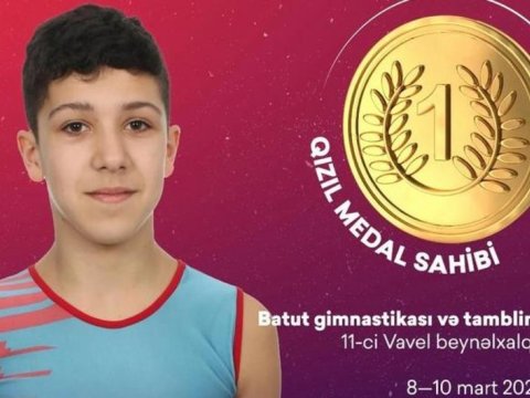 Gimnastımız Polşada qızıl medal qazandı