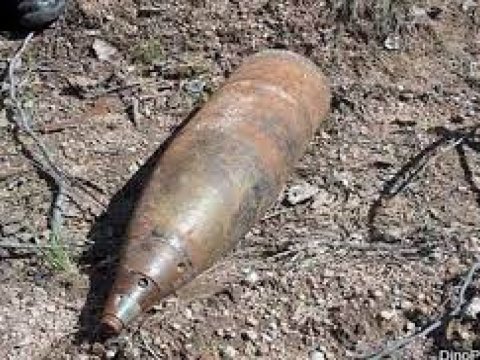 Cəbrayılın Şəybək kəndində tank mərmisi tapıldı - FOTO