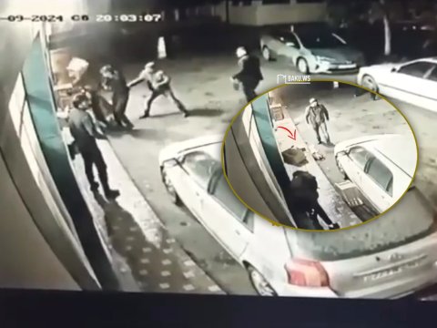 Bakıda kişini ürəyindən bıçaqladılar - Anbaan görüntülər