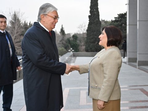 Sahibə Qafarova Qazaxıstan Prezidenti ilə görüşdü