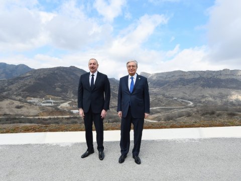 İlham Əliyevlə Tokayev Şuşada - FOTO