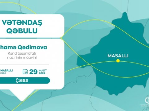 Nazir müavini Masallıda vətəndaşlarla görüşəcək