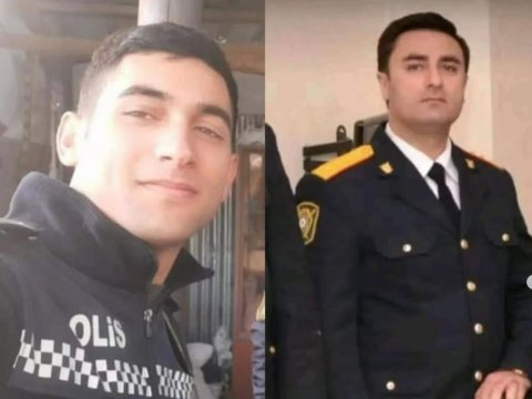 Dünən həlak olan polislərin FOTOLARI