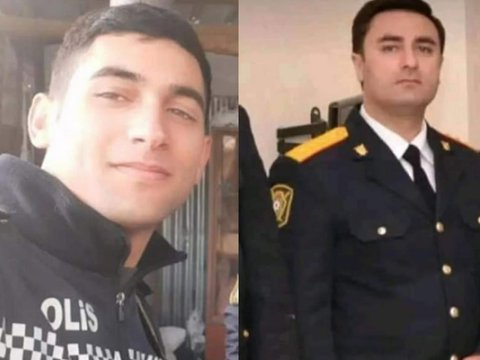 Xankəndidə vəfat edən polislər dəfn olundu - FOTOLAR