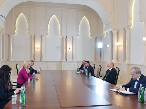 İlham Əliyev Jelka Tsviyanoviçi qəbul edib