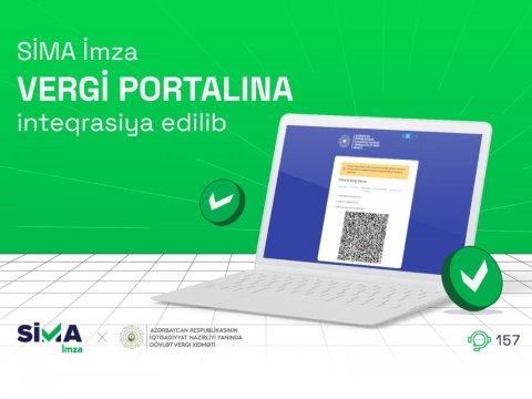 SİMA İmza Vergi portalına inteqrasiya edilib