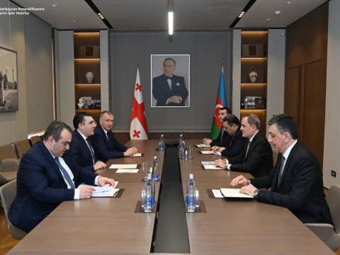 Ceyhun Bayramov Gürcüstanın xarici işlər naziri ilə regional vəziyyəti müzakirə etdi - FOTO