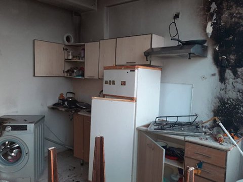 Masazırda evdə PARTLAYIŞ