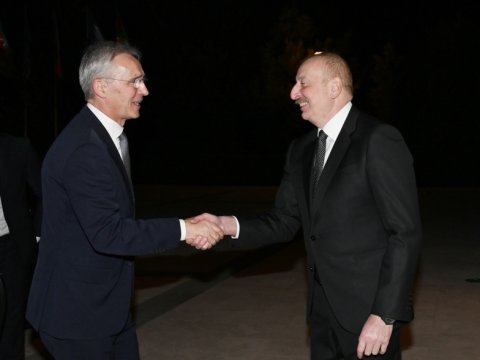 İlham Əliyev Stoltenberqlə görüşdü - FOTOLAR