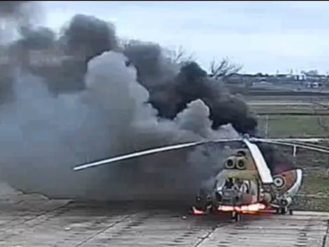 Separatçıların Mi-8 helikopteri belə məhv edildi - VİDEO