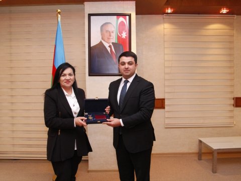 Neftçalada “Heydər Əliyevin 100 illiyi ” yubiley medalı sahiblərinə təqdim edildi - FOTO