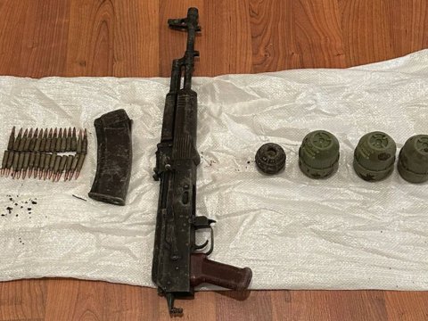 Oğuzda avtomat və qumbaralar aşkarlandı