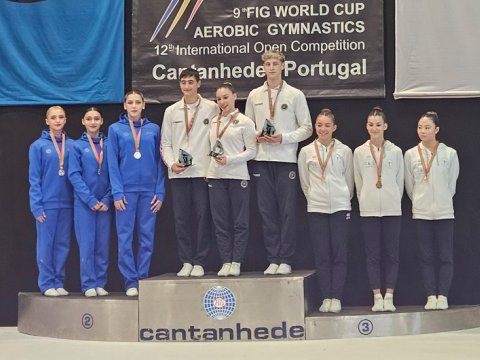 Gimnastlarımız Portuqaliyada gümüş medal qazandılar