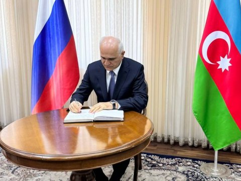 Şahin Mustafayev Rusiya səfirliyinə getdi - Matəm kitabına ürək sözlərini yazdı