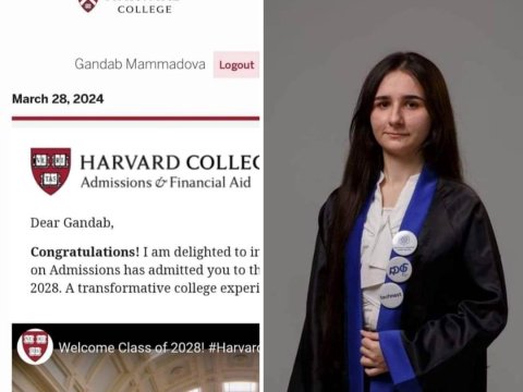 Azərbaycanlı qız Harvard Universitetinə qəbul olunub