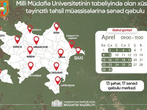 Xüsusi təyinatlı təhsil müəssisələrinə qəbul - Şərtlər açıqlandı