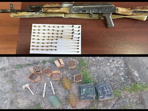 Beyləqanda avtomat və qumbara TAPILDI