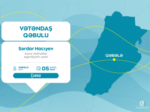 Sərdar Hacıyev Qəbələdə vətəndaşların müraciətini dinləyəcək