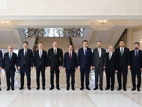 Türkiyənin müdafiə şirkətlərinin rəhbərləri İlham Əliyevin QƏBULUNDA