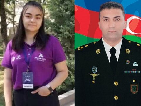 Şəhid polkovnikin qızı buraxılış imtahanında yüksək bal toplayıb
