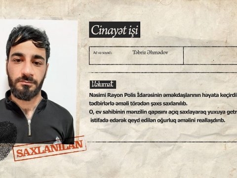 Qapısı açıq qalan evdən 18500 manat oğurladı