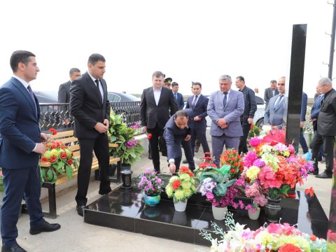 Neftçalada Aprel döyüşlərinin 8-ci ildönümü qeyd olundu - FOTO