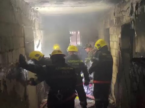Bakıda yataqxana yandı - 14 nəfər YARALANDI
