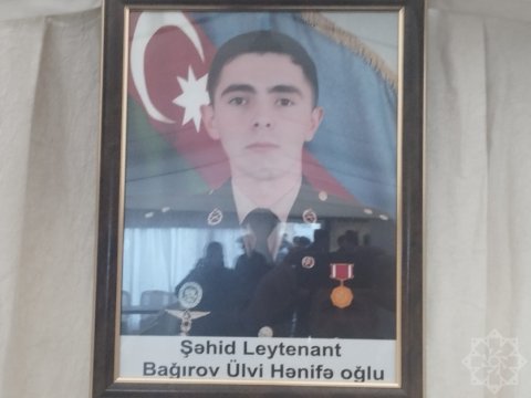 Şəhid leytenantla vida mərasimi - FOTO