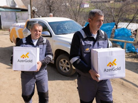“AzerGold” Daşkəsəndə aztəminatlı ailələrə Ramazan sovqatı payladı - FOTO