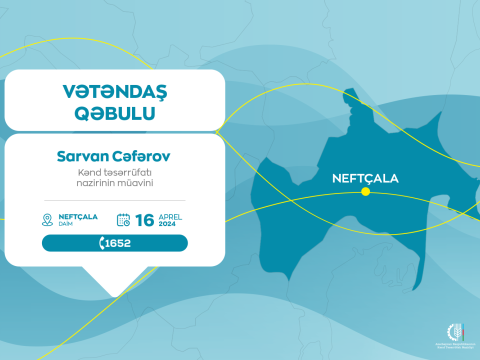 Nazir müavini Neftçalada vətəndaşları qəbul edəcək