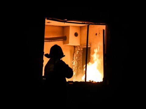 Bakıda 7 otaqlı ev yandı