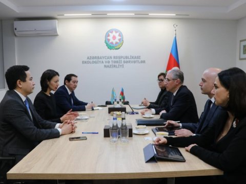 Tokayevin müşaviri ilə COP29-a hazırlıqla bağlı fikir mübadiləsi aparıldı