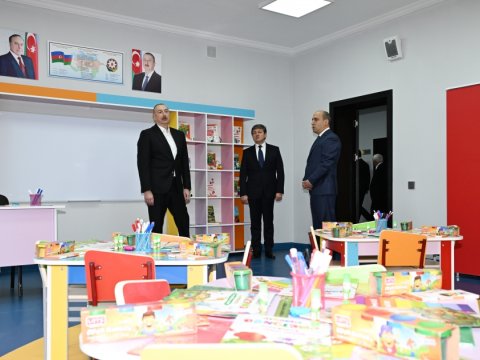 Bum məktəbinin yeni binası istifadəyə verildi - FOTOLAR