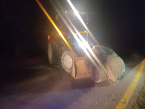 Batabat yolunda qaya uçqunu - FOTO