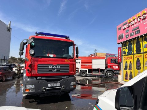 “Maşın bazarı”ndakı yanğın SÖNDÜRÜLDÜ