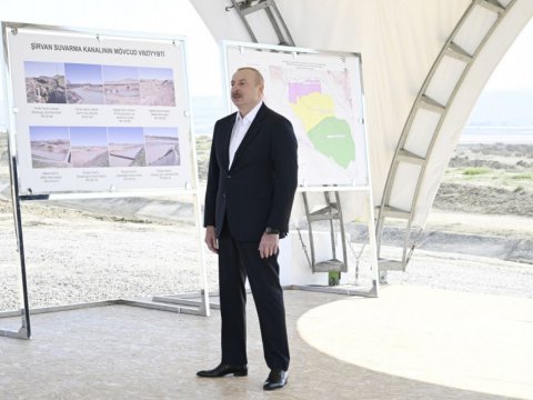 Şirvan suvarma kanalı Hacıqabul gölünü də dolduracaq