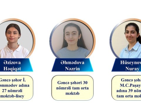 Buraxılış imtahanlarında 300 bal toplayan Gəncə məktəbliləri