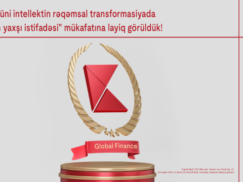 “Global Finance” Kapital Bank-ı mükafatlandırdı