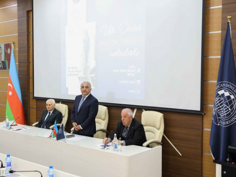UNEC-də “Ulu Öndər Heydər Əliyev xatirələrdə” kitabının təqdimatı keçirilib - FOTO