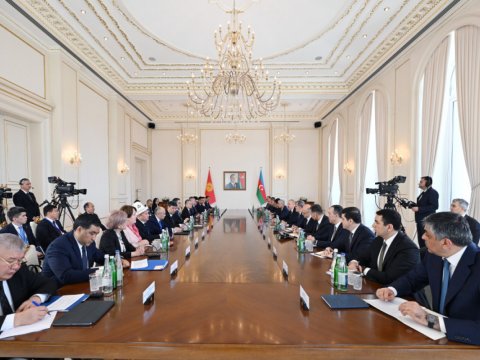 Azərbaycan və Qırğızıstan Dövlətlərarası Şurasının 2-ci iclası keçirilib - FOTO